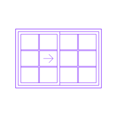 Buildings Sliding Windows 2 Panels Traditional Sketch Style Svg Vector, Free Vectors File